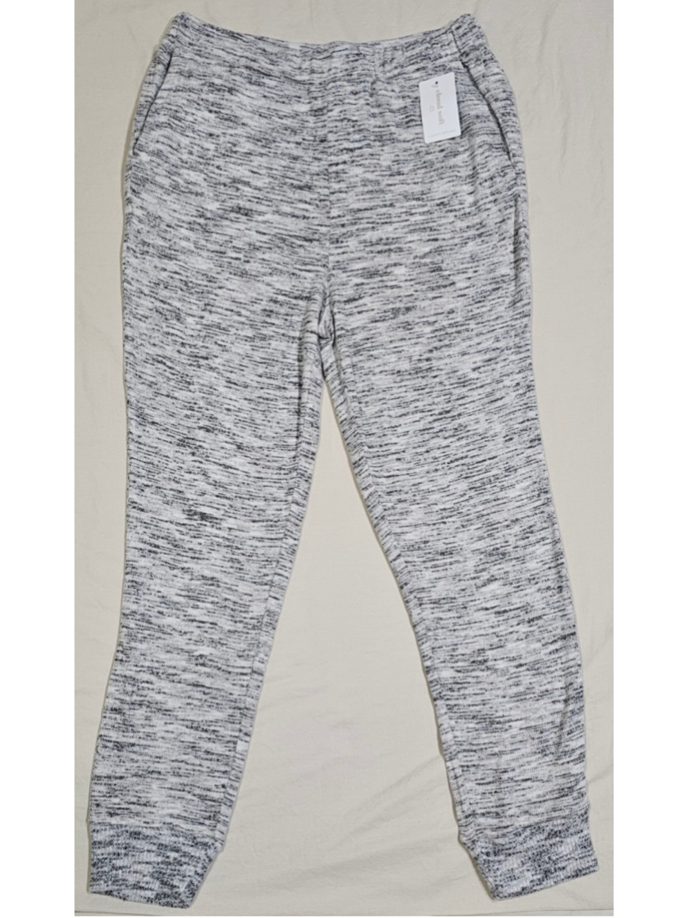 Women's Lucky Brand Joggers Small Grey Black Cloud Soft Knit Pants